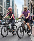 Riders on Awesome 1500W Peak Ebike For Adults With Removable 48V 12Ah Battery And 26 Inch Wheels Ideal For City Commutes And Cruising