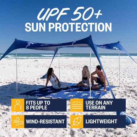 Limited Edition Corona Beach Tent Sun Shelter With Easy Pop Up Setup UPF50 Plus Sun Coverage 10 By 10 Feet on beach