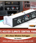 AC Heater Control Panel Climate Control Module Switch For Chevy And GMC Trucks 1996 To 1999, front view, without rear defogger.