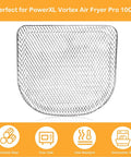 Kick Up Your Kitchen Game With These Premium Air Fryer Shelves For PowerXL Vortex 10Qt, stainless steel mesh crisper rack.