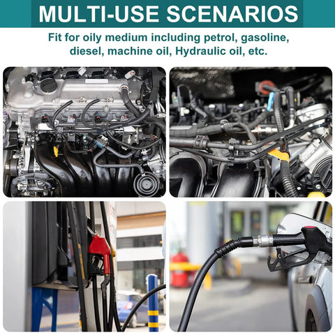 Five Sixteenth Inch ID Fuel Line Hose 10 Ft With 10 Clamps High Pressure 300 PSI NBR Oil Resistant Engine Fuel System Use