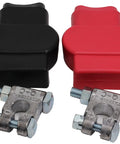 Top Post Battery Terminal And Cover Kit Military Spec Positive And Negative Terminals with durable red and black covers