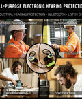 People using All Day Noise Blocking Earbuds With Bluetooth 5.0 27 dB NRR 79 dB Volume Limit OSHA Compliant Hearing Protection
