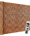 Reed Fencing Rolls 6 Ft By 16.4 Ft Natural Reed Screen Curtain For Outdoor Privacy And Shade, rolled view with zip ties