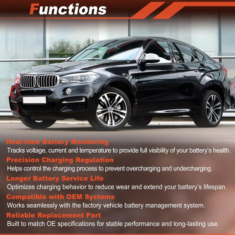 Heavy Duty Battery Negative Cable With Ibs Sensor For Bmw X5 2014 To 2018 installed on BMW X6, showing its features and functionality.