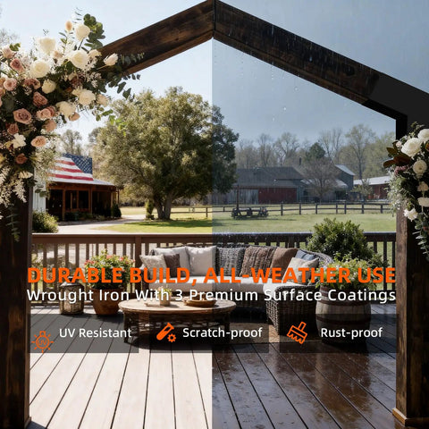 30 Degree Slant Pergola Bracket Kit For 4x4 Posts With 2 Way L Shaped Brackets And Stainless Steel Screws, Heavy Duty Outdoor Porch And Passageway Post Brackets, 4 Pack