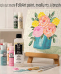 Crush Your Next DIY Project With This Heavy Duty Crack Finish Medium That Brings A Sick Distressed Look To Wood And Any Hard Surface Acrylic Craft Setup, featuring FolkArt crackle medium and paint bottles.