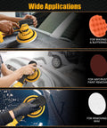 Cordless Car Buffer Polisher Kit 6 Inch Brushless Dual Action Orbital Polisher With 8 Speed Settings for Detailing