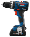18V EC Brushless Hammer Drill Driver With Bluetooth Connectivity, Half Inch Chuck, shown with CORE18V 4Ah Battery