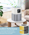 Living room with air purifier and 2 Pack A1 Pet Replacement Filter For Home Air Purifiers, 3 Stage Filtration With Pre Filter And HEPA