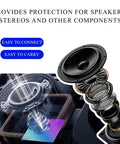 Heavy Duty ANL Fuse Holder With 50 Amp Inline Fuse Block For Car Audio Amplifier details showing speaker components and protection.