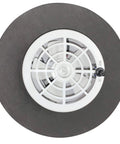 Top view of Solar Powered Vent And Fan With Back Up Battery For Boats, RVs And Sheds, features circular vent design, no wiring required.