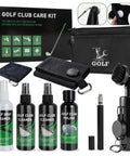 8 In 1 Golf Club Care Kit For Shine And Rust Removal With Cleaner, Brush, Groove Sharpener, Grip Cleaner, Polish, Magnetic Towel, Ball Towel, And Portable Bag Built For Pro Grade Club Cleaning.