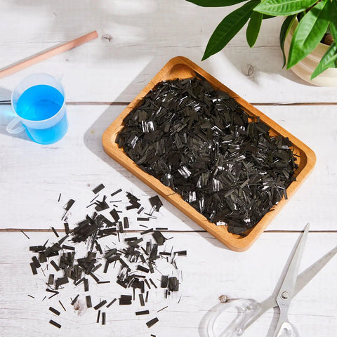 1.1 Lb 0.5 Inch Chopped Carbon Fiber Kit Black For DIY Projects And Epoxy Mold Crafting Dust Free And Evenly Cut Fibers