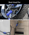 Heavy Duty Steel Braided Loop Cable With Vinyl Wrap Seven Feet Long Five Eighth Inch Diameter Corrosion Protection Black Finish 5000 Lb Break Strength Industrial Grade Safety Cable For Lifting And Tie Downs securing motorcycle and storage unit