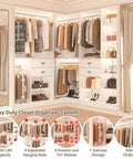 Built Tough Freestanding Walk In Closet 3 Piece Kit With Big Time Storage Shelves Solid Wood Drawers And Hanging Rods For No Sweat Organization In Any Bedroom Apartment Or Home Office Space with clothes and storage.