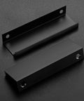 6 Pack Finger Pulls For Cabinets With 76mm Hole Center And 102mm Overall Length Black Edge Pulls For Kitchen Cabinets