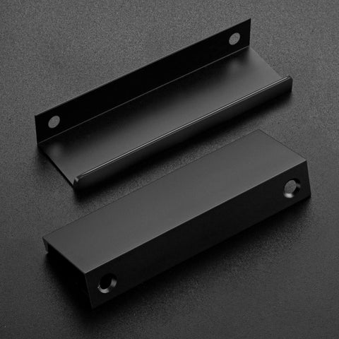 6 Pack Finger Pulls For Cabinets With 76mm Hole Center And 102mm Overall Length Black Edge Pulls For Kitchen Cabinets