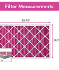 Pet Friendly 20x30x1 Air Filter Six Pack With Color Changing Tech, MERV 8 For Pet Hair Dander And Dust, Made In The USA, Exact Size 19.75x29.75x0.75 Inches