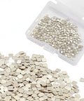 DIY Friendly Silver and Gold Plated Alloy Solder Chips for Jewelry Making and Repair in a clear box, 4 grams about 400 tiny 2x2mm pellets