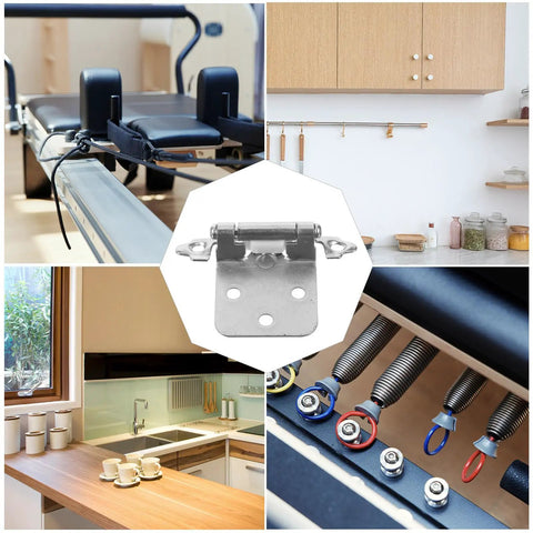 White Nickel Satin Self Closing Cabinet Hinges Set 16 Pieces With Soft Close Dampers featuring kitchen cupboard examples