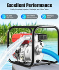 Beastly Performance 2 Inch Gas Powered Water Transfer Pump With A Legit 7.5 HP Engine And 212 CC Four Stroke Motor for irrigation.