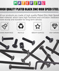 Baby Crib Screws Hardware Replacement Kit With M6 Hex Socket Cap Bolts And Nuts in black zinc steel with Allen wrench