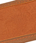 Close-up of canvas leather detail on rifle sling; part of Canvas Leather Rifle Sling With 14 Shell Slots For 22 Caliber Ammunition Storage