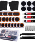 Tire Repair Kit For Bikes And Motorized Rides With Glueless Patches And Vulcanizing Patches Metal Rasp Levers Sandpaper