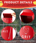 Heavy Duty Metal Chicken Feeder 2 Pack With Tight Lid Automatic gravity trough, showing open cover and rain guard.