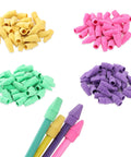Dope Colorful Pencil Top Erasers Set 120 Latex-Free Cap Tops That Fit All Standard Pencils Erases Cleanly And Reduces Smudging