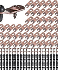 Rock Solid Antique Bronze Glass Retainer Clips Bundle Arrives Fully Loaded With All Needed Screws And Snug Silicone Sleeves For Zero Hassle Cabinet Door Setup And Dependable Everyday Performance, includes clips and screws.
