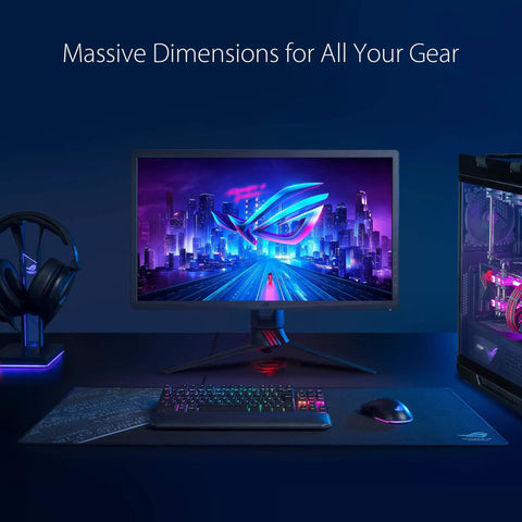 ROG Sheath Extra Large Gaming Mouse Pad 35.4 by 17.3 Inches Ultra Smooth Surface for Pixel Precise Tracking on desk setup