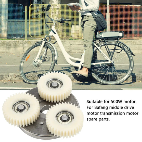 High Performance Planetary Gear Kit 36T With High Strength Steel Gears For 500W To 750W Motors next to electric bicycle on street