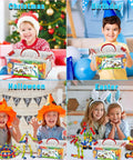 Children playing with STEM Building Toys 125 Piece Building Blocks Set for Kids Ages 3 4 5 6 7 8, featuring educational kits for holidays.
