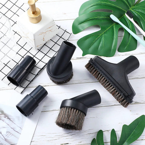 Vacuum Attachments Kit With Round Dust Brush And Floor Attachment, 1.25 Inch Hose Fits 25mm And 36mm, includes adapters
