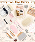 Pink Sourdough Bread Making Kit With Round Nine Inch And Oval Ten Inch Proofing Baskets Sourdough Jar Silicone Spatula Dough Whisk Bread Lame