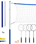 Portable Backyard Badminton Set With A 20 Foot Net And 4 Racquets For Adults And Kids Easy To Assemble Fun Outdoor Lawn Game Great For Family Hangouts And Backyard Showdowns.
