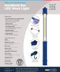 Rechargeable Portable COB LED And UV Work Light With 1000 Lumens USB C Cordless Drop Light 360 Degree Swivel Hooks
