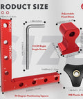 Dimensions of 90 Degree Corner Clamp Set With Aluminum Right Angle Squares 4 Clamps and 4 Squares for Framing Cabinets