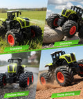 Big Monster Truck Tractor RC Toy For Kids 1 To 16 Scale With Lights And Sounds 2.4 GHz Remote Control Car on varied terrains