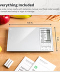 Meal-Prep Go-To Food Scale With Built-In Nutrition Calculator No App Needed 2000 Preloaded Food Codes on kitchen table