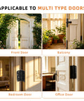 Tough As Nails Heavy Duty Black Door Hinges With Removable Pin And Zero Friction Ball Bearing Design Workhorse Hardware For Exterior Swing Doors Left Or Right Setup 4X4 showcased on various doors including bedroom and office.