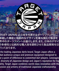 Rising Sun Gen 10 Steel Tip Darts Made From 95 Percent Tungsten With Killer Grip Design And Kflex Shafts Plus Flights Paired With Storm Nano Swiss Points in a vibrant city skyline background.