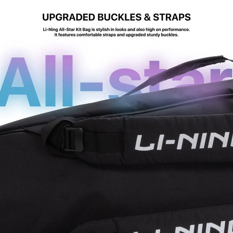 All Star Badminton Kit Bag With Single Zip Design Durable Polyester Build Upgraded Buckles And Straps