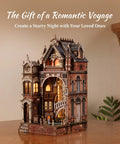 Lit Venice Night Starlit Book Nook Kit With LED 3D Wood Puzzle And Infinity Mirror on wooden table for decor