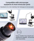 2MP 1080P Digital Eyepiece Microscope Camera For 23.2mm Eyepieces And Most Trinocular Phototubes With S Viewer For Measuring And Annotation Compatible With Windows 7 To 11 And macOS Hands Free Live View For Teaching QC And Lab Use attached to microscope eyepiece