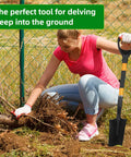 Heavy Duty Spade Shovel For Digging Transplanting And Draining With D Grip And Fiberglass Handle Alloy Steel Construction