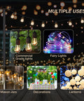 Outdoor setting with 2 Pack 9 Ft Outdoor String Light Poles With Adjustable Height And Wide Top Hook featuring various lights for parties.
