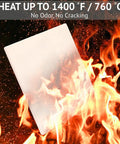 12 Inch Square Pizza Stone For Grill And Oven Premium Cordierite Bake Stone surrounded by flames, heat resistant up to 1400°F.